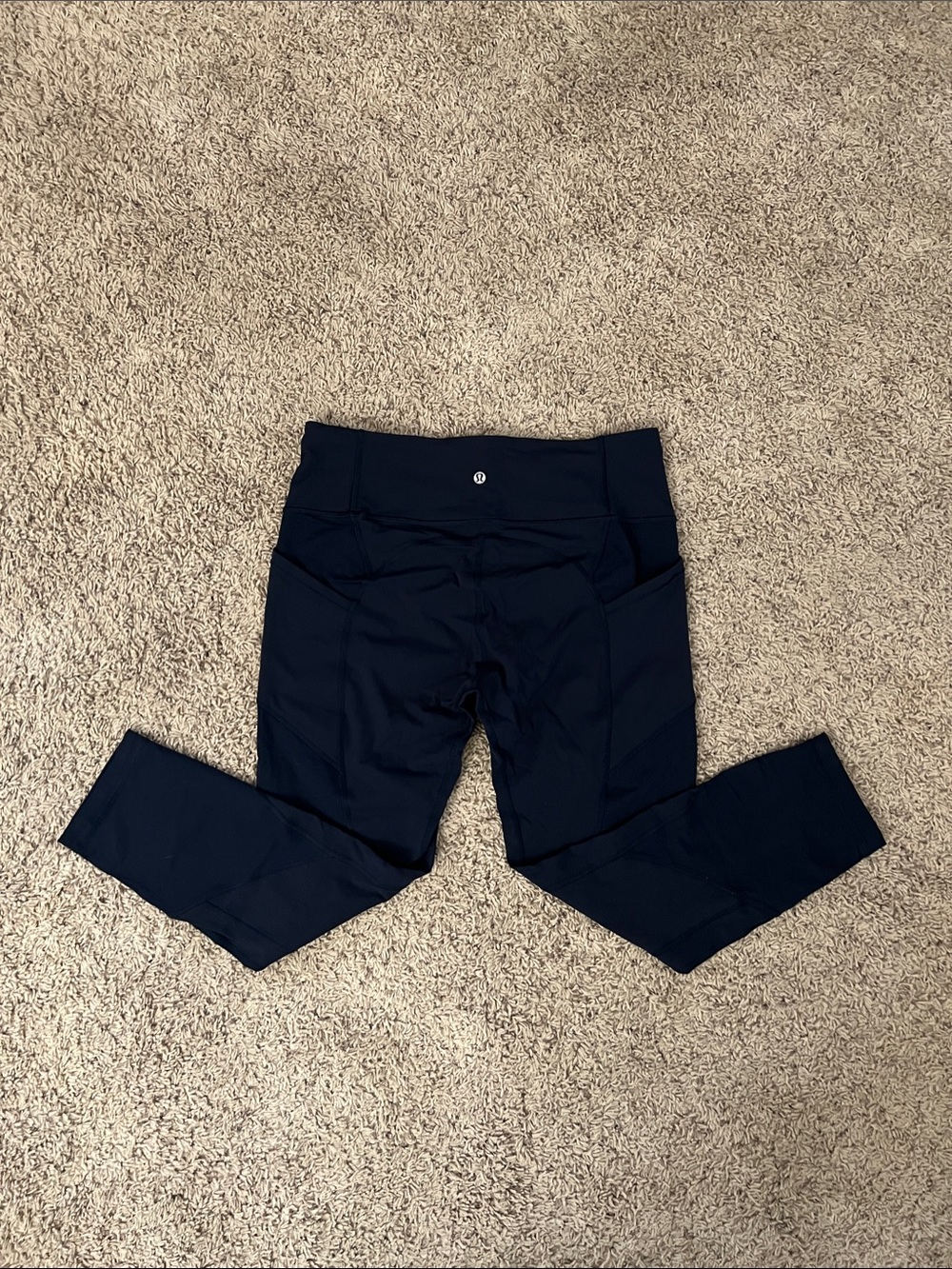 Lululemon Navy Women’s Athletic Leggings with Side Pockets